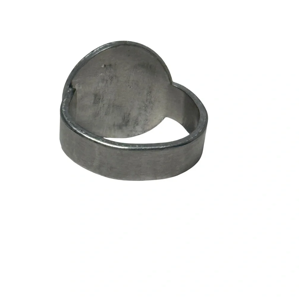 Handmade Tree of Life adjustable silver aluminum hypoallergenic medallion ring‎